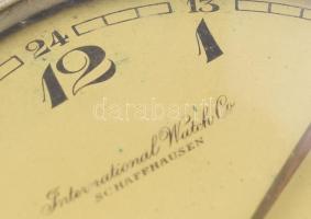 IWC Schaffhausen számlapos fém tokos zsebóra, jelzett számlap, jelzetlen szerkezet, DOXA tok másodpe...