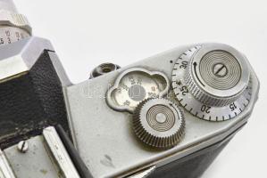 Pentacon ZI fényképezőgép, Carl Zeiss Jena Biotar 2/58 objektívvel, tokjában