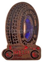 Olaszország DN "Pirelli" zománcozott bronz gomblyukjelvény "C. Paccagnini Milano" gyártói jelzéssel és "381/30" sorszámmal T:XF kis zománchiba Italy ND "Pirelli" enamelled bronze buttonhole badge with "C. Paccagnini Milano" maker's mark and "381/30" serial number C:AU small enamel error