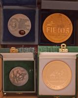 8db-os vegyes modern sportérem, -plakett és -jelvény tétel tokokban, közte elsősorban vívás sportággal és nemzetközi szervezetektől T:UNC,AU