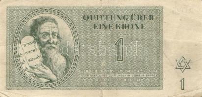 Német 3. Birodalom / Theresienstadt Getto 1943. 1K, 2K, 5K, 10K T:III,IV