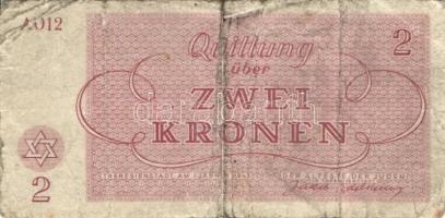 Német 3. Birodalom / Theresienstadt Getto 1943. 1K, 2K, 5K, 10K T:III,IV