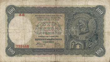 Szlovákia 1939-40. 10K, 20K, 50K, 100K T:III