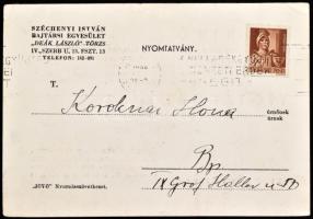 1944 Meghívó a M. kir. József nádor Műszaki és Gazdaságtudományi Egyetem közgazdaságtudományi kar Sz...