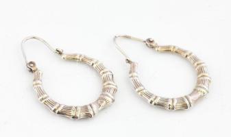 Ezüst(Ag) karikafülbevaló-pár, jelzett, d: 2 cm, nettó: 3,7 g