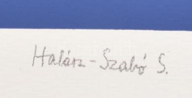 Halász Szabó Sándor (1920-1997): Hullámzó formák. Szitanyomat, papír, jelzett, számozott (7/30), 42x...