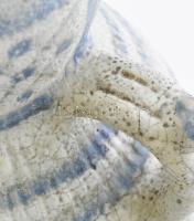 Gorka Géza (1894-1971): Szarvasos váza. Kézzel festett repesztett mázas kerámia, fülénél repedéssel,...