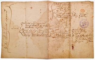 1754 Kabai Szabó János leszármazottjai által kiállíttatott családtörténeti irat. Magyar és latin nye...