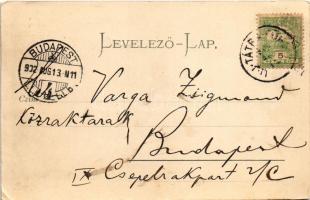 1902 Tátra, Magas-Tátra, Vyoké Tatry; Tarpatakfüred a Lomnici-csúccsal / Hotel Kohlbach m. Lomnitzer...