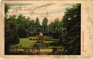 1908 Orosháza, részlet a Mikolay parkból. Pless N. kiadása (EK)