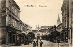 1921 Székesfehérvár, Nádor utca, üzletek. Horváthné és Rónainé kiadása (EK)