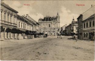 Tapolca, Fő utca, Berger J. Fiai üzlete, Tapolczai Lapok Kiadóhivatala. Löwy B. kiadása (EK)