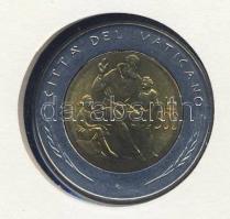 Vatikán 1982. 500L II.János Pál pápa érmés, bélyeges borítékon, liechtensteini bélyegblokkal és alka...