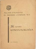 1949 Állami Zálogház és Árverési Csarnok N. V. 38. számú könyvaukciója. 1949. április.