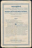 1927-1937 Régi meghívók, 3 db: Ráskai Lea Leányliceum műsoros est, Budapesti Kegyestanítórendi Gimnázium színielőadás, Szilágyi Erzsébet Leánygimnázium tornaünnepélyének meghívói.