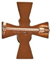 Osztrák-Magyar Monarchia ~1914. Patrióta hadsegélyező kereszt zománcozott bronz jelvény (26x22mm) T:...