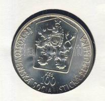 Csehszlovákia 1985. 100K Ag "Hoki bajnokság" érmés, bélyeges borítékon, alkalmi bélyegzőkk...