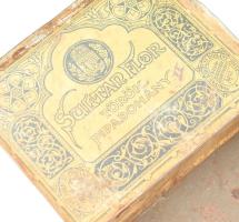 Sultan Flor török pipadohány fém doboz, belül is festett, kívül kopott 14x12 cm