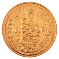 DN "Magyar aranypénzek utánveretben - II. Rákóczi György dukát 1654" aranyozott Ag emlékér...