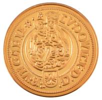 DN "Magyar aranypénzek utánveretben - II. Lajos aranyforint" aranyozott Ag emlékérem kapsz...