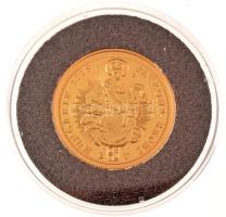 DN "Magyar aranypénzek utánveretben - Mária Terézia dukát" aranyozott Ag emlékérem kapszul...