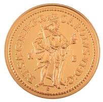 DN "Magyar aranypénzek utánveretben - III. Károly dukát" aranyozott Ag emlékérem kapszuláb...