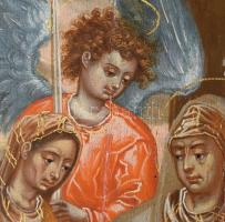 Ismeretlen velencei ikonfestő (1580-90 körül): Krisztus siratása. Olaj, fa. Jelzés nélkül. Restaurál...