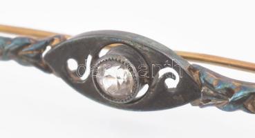 Arany (Au) 14K bross, jelzett, h: 5 cm, bruttó: 1,8 g