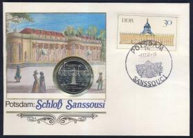 NDK 1986. 5M "Potsdam-Sanssouci" érmés, bélyeges borítékon, alkalmi bélyegzővel T:1