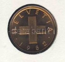 Svájc 1982. 1R érmés, bélyeges borítékon, brit bélyeggel és elsőnapi bélyegzővel T:1