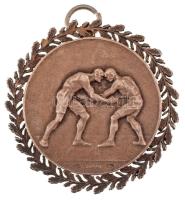 1929. Jelzett Ag birkózó díjérem "SGA" gyártói jelzéssel, "D. M. T. E. Kovács Gyula v...