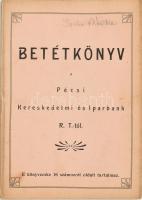 1919 Pécsi Kereskedelmi és Iparbank Rt. betétkönyve