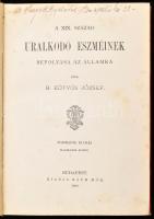 Eötvös József: A XIX. század uralkodó eszméinek befolyása az államra. I-III. köt. Bp., 1885, Ráth Mó...