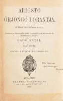 Ariosto őrjöngő Lórántja. I-II. köt. Az éposz legértékesebb részei. Ford., Ariostoról szóló tanulmánnyal bevezette és jegyzetekkel ellátta: Radó Antal. A szerkesztő, fordító..stb. Radó Antal (1862-1944) író, költő, műfordító, irodalomtörténész által Tóth Béla (1857-1907) író, újságíró részére DEDIKÁLT példány! Bp., 1893., Franklin. Átkötött félvászon-kötés, kopott borítóval.