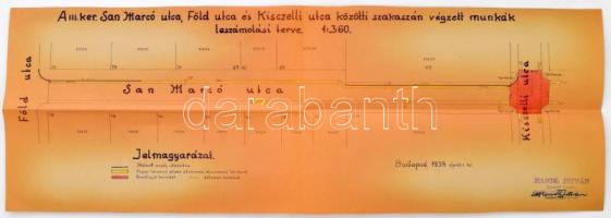 1939 Bp. III., Óbuda, útfelújítási (kövezési, burkolási) munkák tervei (Külső-Bécsi út, Ürömi utca, ...