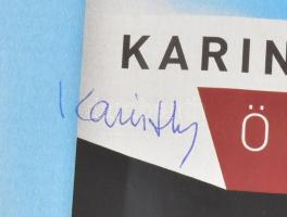 Karinthy Ferenc, Kartinthy Márton, Cseres Tibor, Kukely Júlia aláírása újságlapokon, folyóiraton