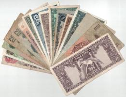Vegyes 13db-os pengő + 3db-os Argentín bankjegy tétel T:F,VG