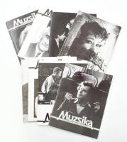 1988-1989-1990 A Muzsika nem teljes számai 23 db aláírással (Melis György, Vásáry Tamás, Szvatoszlav Richter, Schiff András, stb.)