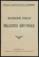 1911 Veszprém, belkezelésre szolgáló törlesztési könyvecske, bejegyzés nélkül, papírkötésben, jó állapotban