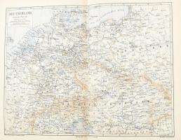 cca 1870-90 kb. 93 db térkép a Meyer's Lexikon 3. és későbbi kiadásából, néhány magyar vonatkozású térképpel (Ausztria-Magyarország, Balkán-félsziget stb.) néhány kevés kissé foltos, klf. méretekben