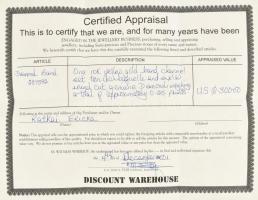 10K arany (Au) gyűrű 10 db brillel, 0,25 ct 2,08 g jelzett, tanusítvánnyal m: 54