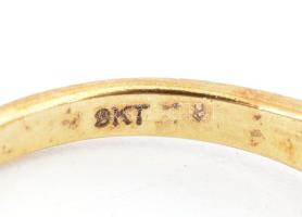 8K arany (Au) gyűrű, gyémánttal m: 51, 1,71 g jelzett