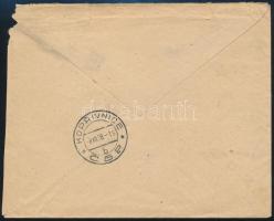 1928 Ajánlott expressz levél 10 db bélyeggel Csehszlovákiába / Registered express cover with 10 stam...