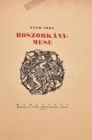 Fáth Imre: Boszokránymese. Bp., 1925, Budapesti Irodalmi és Nyomdai Rt. kiadása. Modern félvászon kötésben, részben felvágatlan példány, Végh Gusztáv illusztrációjával ellátott címlapon javított szakadással, néhány lapon lapszéli szakadással.