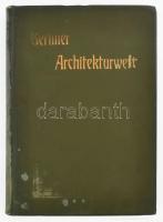 Berliner Architekturwelt: Zeitschrift für Baukunst, Malerei, Plastik und Kunstgewerbe der Gegenwart. Berlin, 1901, Ernst Wasmuth. Kiadói aranyozott egészvászon kötésben, kopott gerinccel és borítóval, intézményi bélyegzőkkel.