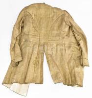 XIX. sz. eleje, Antik nemesi nadrág és kabát, sérülésekkel, de összességében jó gyűjtői állapotban, ...