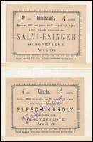 1896-97 2 db hangversenyjegy: Flesch Károly, Salvi Esinger