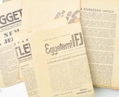 1956-os újságok a forradalom híreivel, változó állapotban