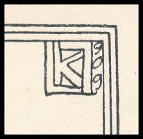 Kozma Lajos (1884-1948): Cinkográfia, papír, jelzett a cinkográfián, körbevágott, 19,5×16,5 cm