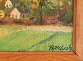 Pál Károly: Siklós vára. Olaj, vászon, jelzett 21x31 cm Fa keretben